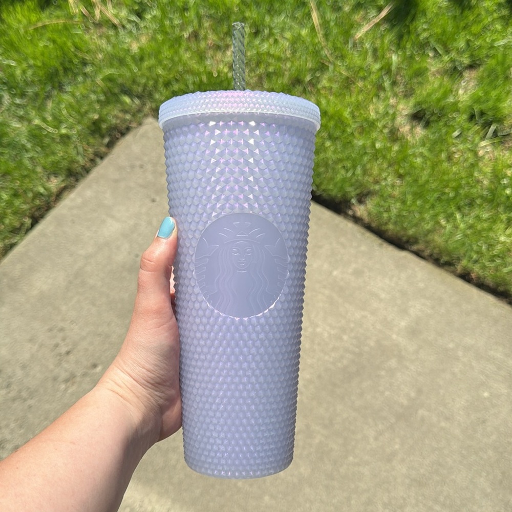 Starbucks 2021 Winter Holiday Icy lilac Bling Studded Cold Cup Tumbler  24oz